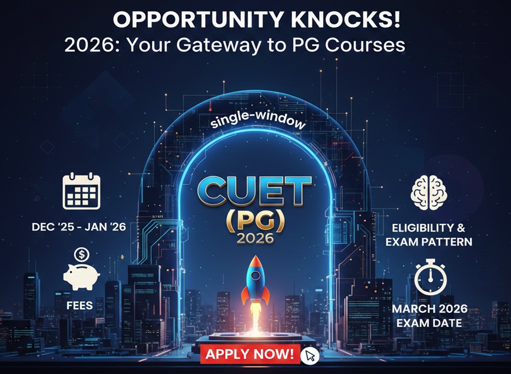 CUET (PG) 2026 में प्रवेश शुरू हो गए हैं