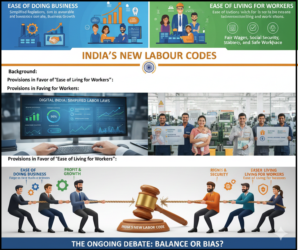 Ease of Doing Business, Ease of Living for Workers और भारत की नई श्रम संहिता