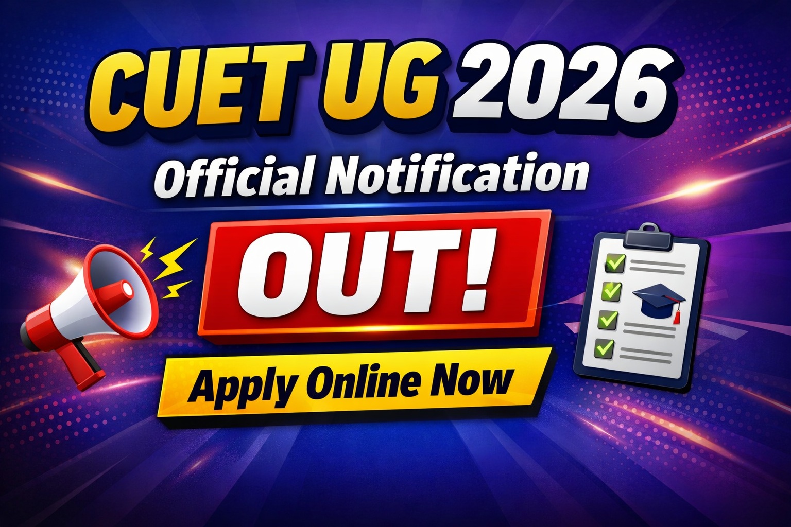 Cuet UG online Admission Form 2026