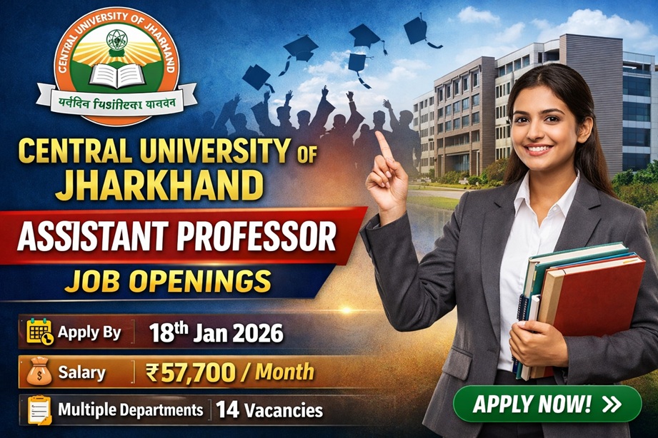 CUJ Assistant Professor Recruitment 2026: Apply for 14 Temporary Teaching Posts