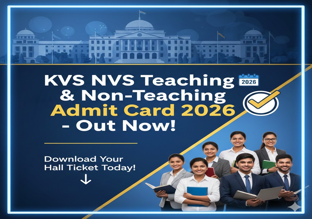 KVS NVS Teaching & Non-Teaching Admit Card 2026 - Out