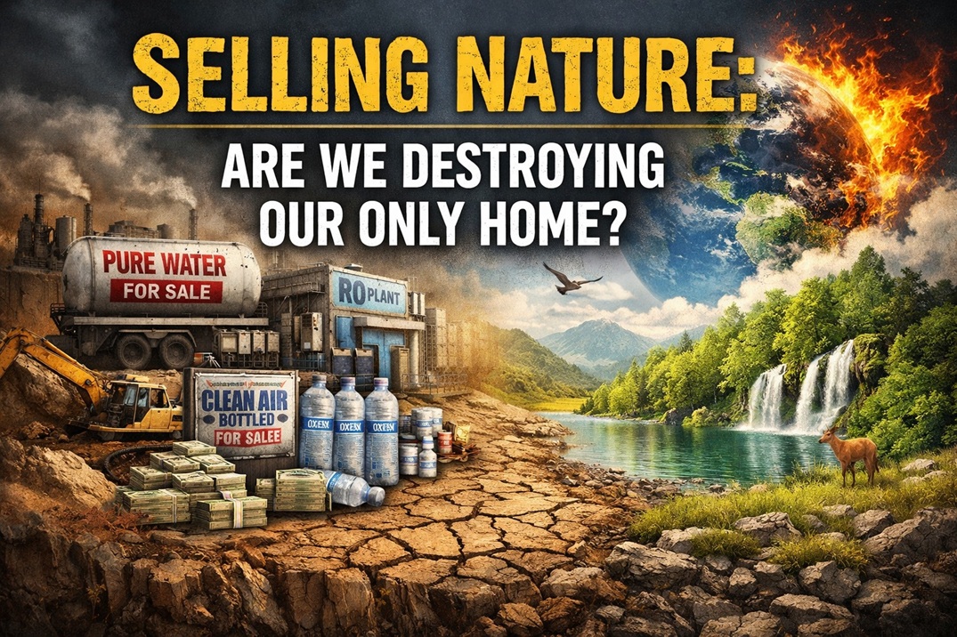 🔥 “Trapped in the Cycle: How Humanity is Commercializing Water, Air, and Land at the Cost of Its Own Future”