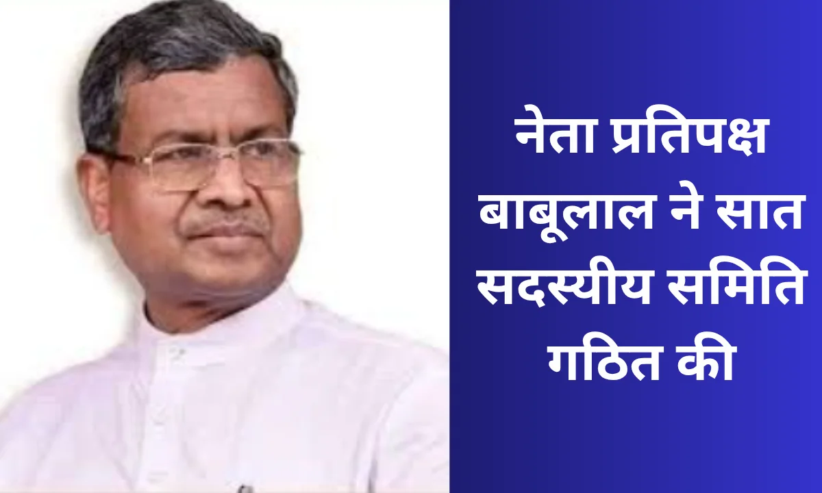 नेता प्रतिपक्ष बाबूलाल ने सात सदस्यीय समिति गठित की नेता प्रतिपक्ष बाबूलाल ने गठित की सात सदस्यीय कमेटी