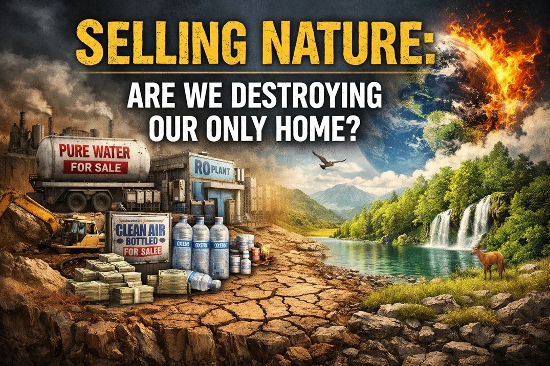 🔥 “Trapped in the Cycle: How Humanity is Commercializing Water, Air, and Land at the Cost of Its Own Future”