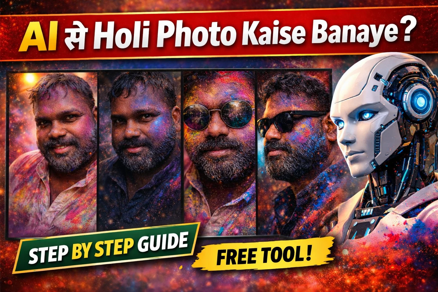 AI Se Happy Holi Image Kaise Banaye 2026 | Free AI Holi Image Generator