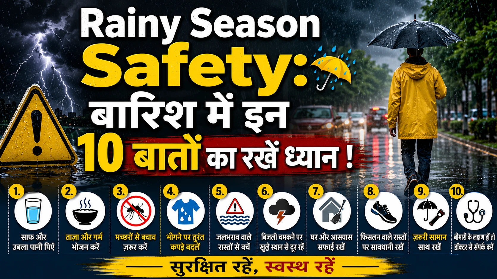 Rainy Season Safety: बारिश में इन 10 बातों का रखें ध्यान !
