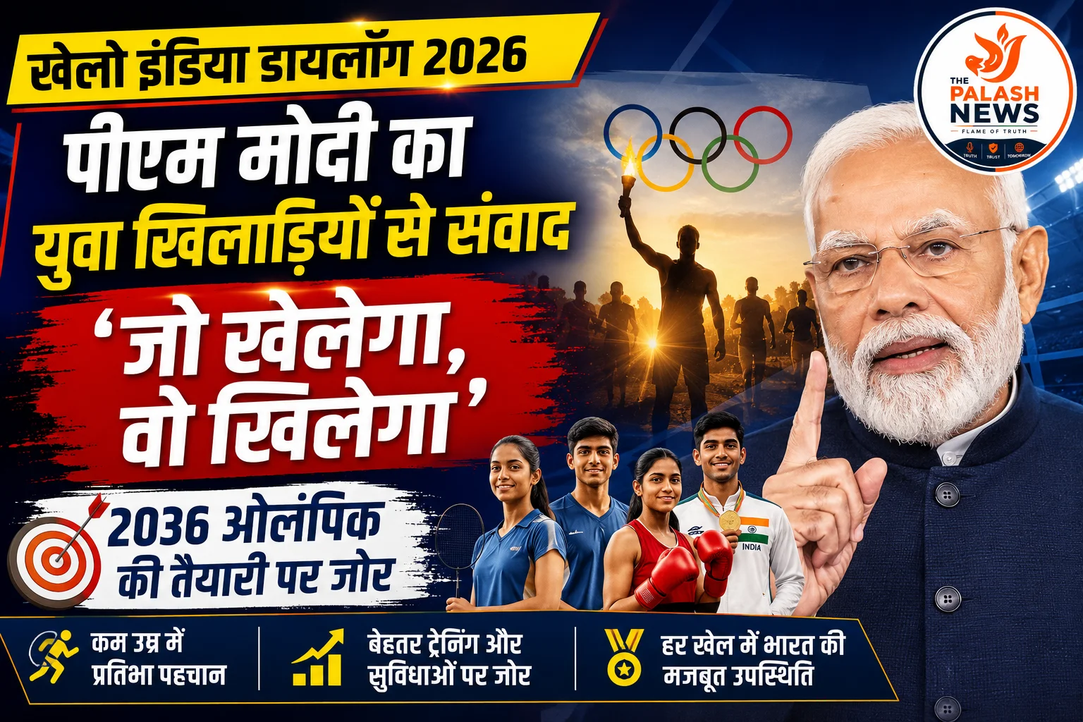Khelo India Dialogue 2026: पीएम मोदी का युवा खिलाड़ियों से संवाद, बोले- ‘जो खेलेगा, वो खिलेगा’, 2036 ओलंपिक पर बड़ा फोकस