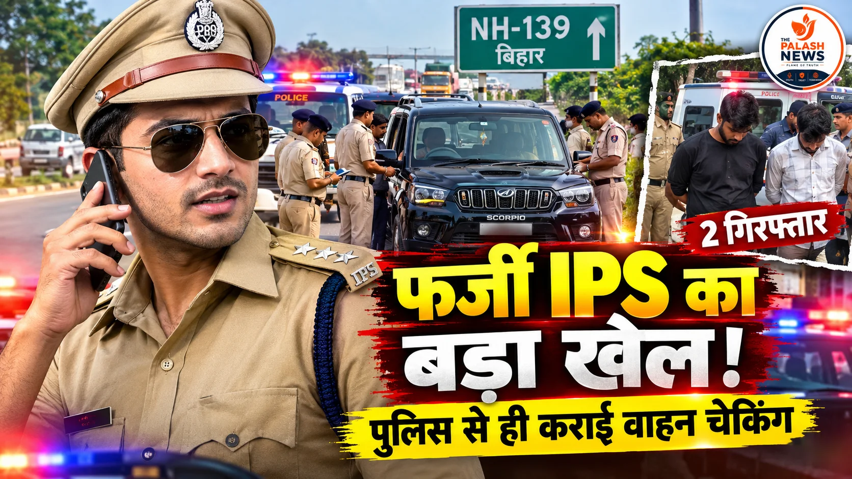 Fake IPS : पुलिस को दिया झांसा, NH-139 पर खुद कराई वाहन चेकिंग; 2 गिरफ्तार